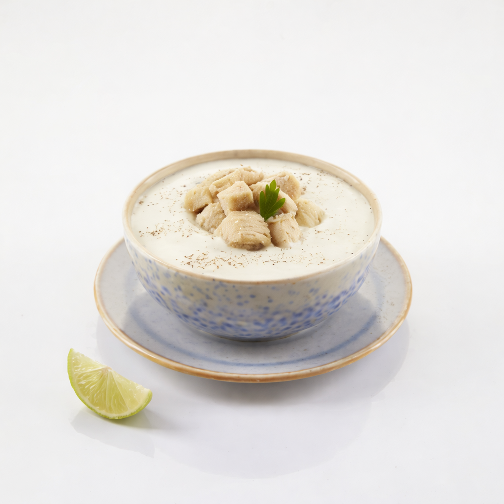 شوربة كريمة فراخ بالمشروم